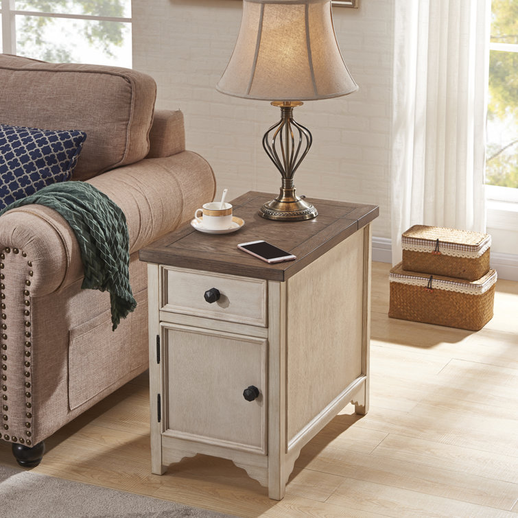 Canora Grey Salazar 23'' Tall End Table with Storage and BuiltIn